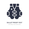 bullet proof vest icon on white background. Simple element illustration from Security concept Royalty Free Stock Photo