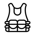 Bullet Proof Vest Thick Line Icon Royalty Free Stock Photo