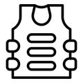 Bullet protection vest icon outline vector. Police armor Royalty Free Stock Photo