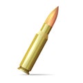 Bullet Realistic Style on White Background. Vector Royalty Free Stock Photo