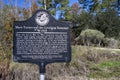 A bullet-riddled sign marks the spot near Hahira Georgia where Mary Turner was lynched in 1918.