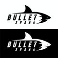 bullet shark logo design vector Royalty Free Stock Photo