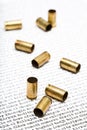 Bullet shells over Iraq Royalty Free Stock Photo