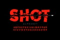 Bullet shot font