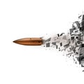 Bullet shot smashed the glass Royalty Free Stock Photo