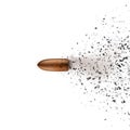 Bullet shot smashed the glass in the splinters. Vector Royalty Free Stock Photo