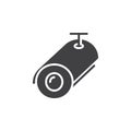 Bullet surveillance camera icon vector