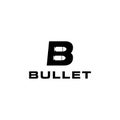bullet target sniper initial B army vector logo design