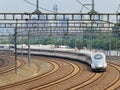 Bullet train departs from Beijing, China Royalty Free Stock Photo