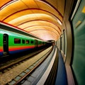 Bullet Train Motion Blur - Generative Ai Royalty Free Stock Photo