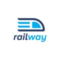 bullet train railway speed logo design Royalty Free Stock Photo