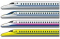 Bullet trains,vector,illustrations. high-speed trains Royalty Free Stock Photo