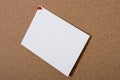 Bulletin board with blank card Royalty Free Stock Photo