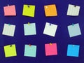 Bulletin board notes Royalty Free Stock Photo