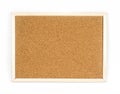 Bulletin board on white background, cork board Royalty Free Stock Photo