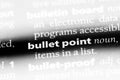 bulletpoint Royalty Free Stock Photo