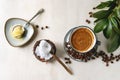 Bulletproof coffee with butter Royalty Free Stock Photo