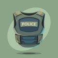 Bulletproof police vest front view