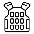 Bulletproof vest icon outline vector. Police kevlar