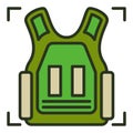 Bulletproof Vest vector concept colored modern icon