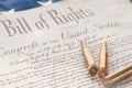Bullets on Bill of Rights Royalty Free Stock Photo