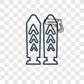 Bullets concept vector linear icon isolated on transparent background, Bullets concept transparency logo in outline style