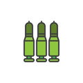 Bullets filled outline icon