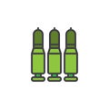 Bullets filled outline icon Royalty Free Stock Photo