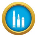 Bullets icon blue vector isolated