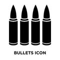 Bullets icon vector isolated on white background, logo concept o