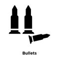 Bullets icon vector isolated on white background, logo concept o