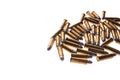 Bullets .38mm on white background Royalty Free Stock Photo