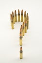 Bullets positioned as a question mark Royalty Free Stock Photo