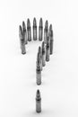 Bullets positioned as a question mark Royalty Free Stock Photo