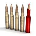 Bullets and red pen Royalty Free Stock Photo