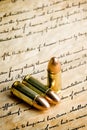 Bullets - the right to bear arms Royalty Free Stock Photo