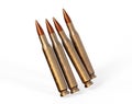 Bullets in a row, 3D rendering Royalty Free Stock Photo