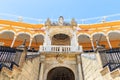 Bullfight arena, plaza de toros in Seville,La Maestranza