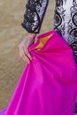 Bullfighter with the Cape before the Bullfight Royalty Free Stock Photo