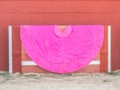 Bullfighter cape in the bullring Royalty Free Stock Photo