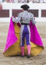 Bullfighter with the capote or cape Royalty Free Stock Photo