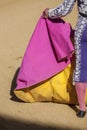 Bullfighter with the capote or cape Royalty Free Stock Photo