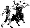 Bullfighter Vector Illustration