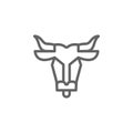 Bullfighting, Portugal icon. Element of Portugal icon. Thin line icon for website design and development, app development. Premium