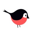 Bullfinch colorful nature winter bird pyrrhula holiday wild animal vector.