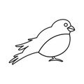 Bullfinch icon in outline style