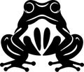 bullfrog Black Silhouette Generative Ai