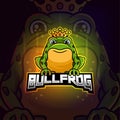 The bullfrog mascot esport logo design Royalty Free Stock Photo