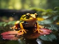 A Bullfrog portrait, wildlife photography, Ai Generated