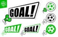 Bullhorn goal banner signs and symbols over white Royalty Free Stock Photo